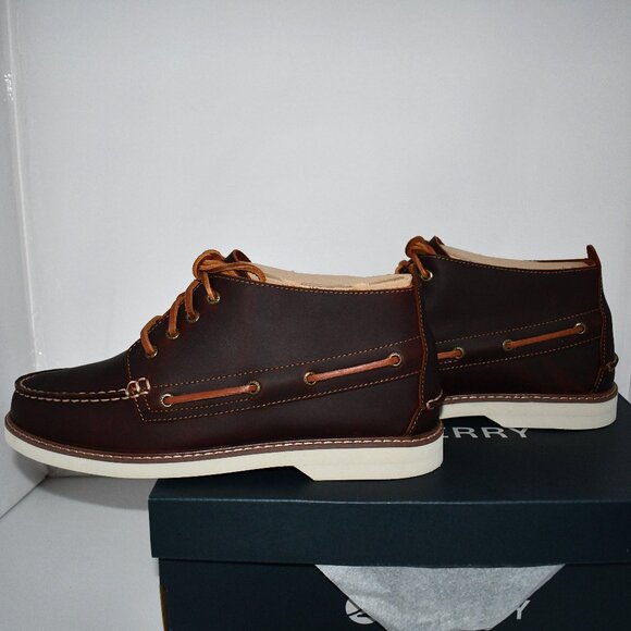 Sperry Men\'s Water-Resistant Double Sole Chukka Boots Dark Tan Size: 11 #STS2578 main image 6